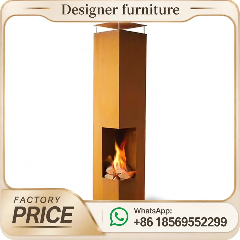 Outdoor Furniture Metal - Estufa Portátil de Pellets de Madera