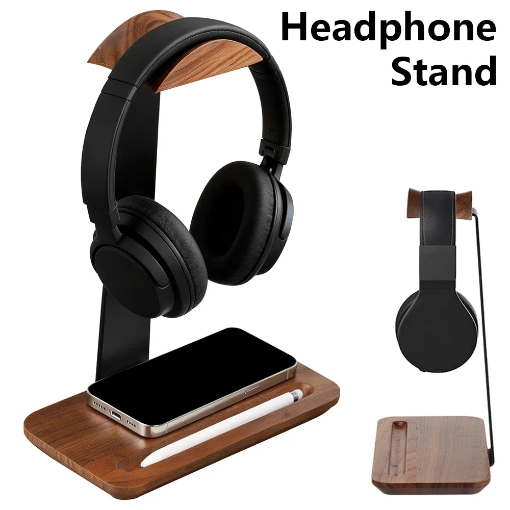 Outdoor Furniture Wood - Soporte Universal para Auriculares de Madera